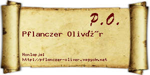 Pflanczer Olivér névjegykártya